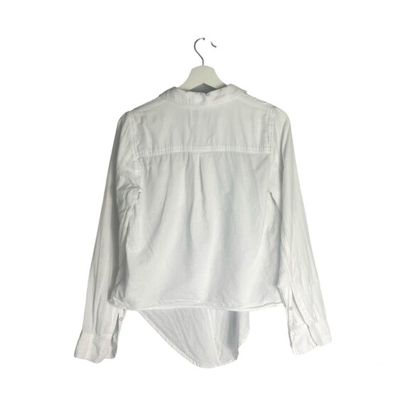 Madewell White Tie-Front Shirt Size Small Summer Vacation Lightweight - Picture 4 of 12